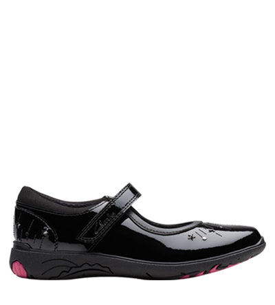 CLARKS RELDA WISH BLACK PATENT G FIT Clarks